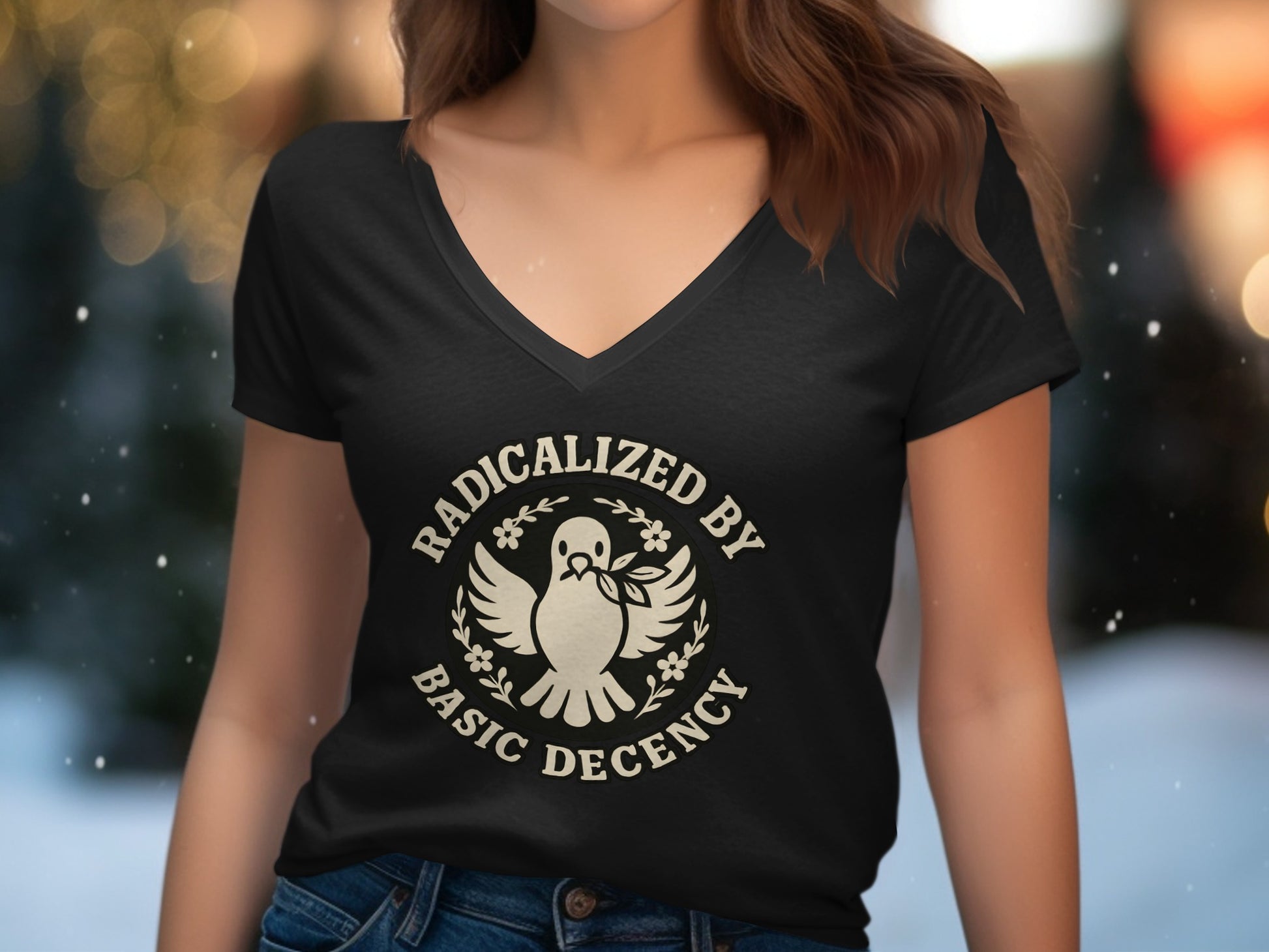Radicalized By Basic Decency Statement Tee product