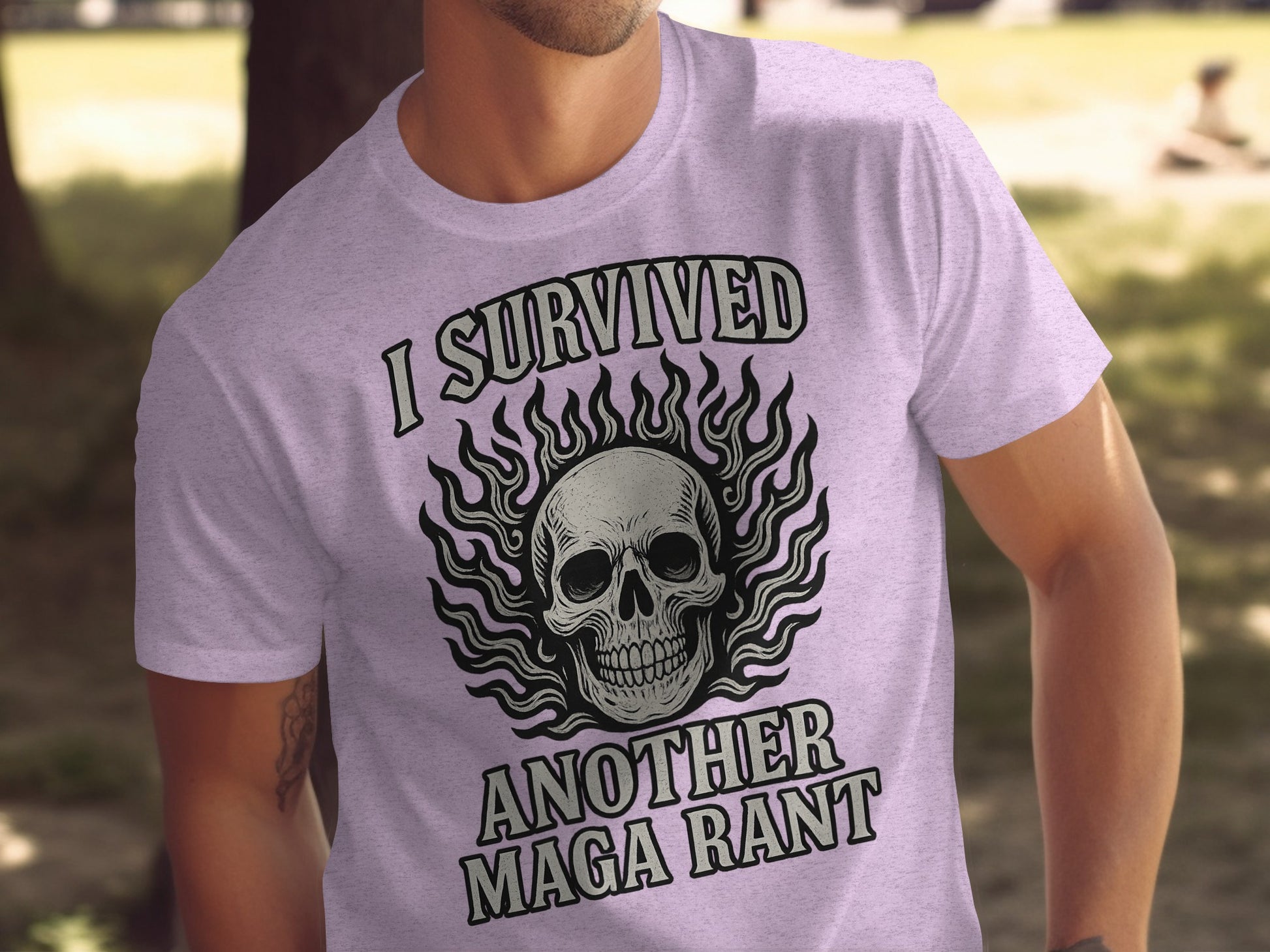 I Survived Another Maga Rant Skull T-Shirt