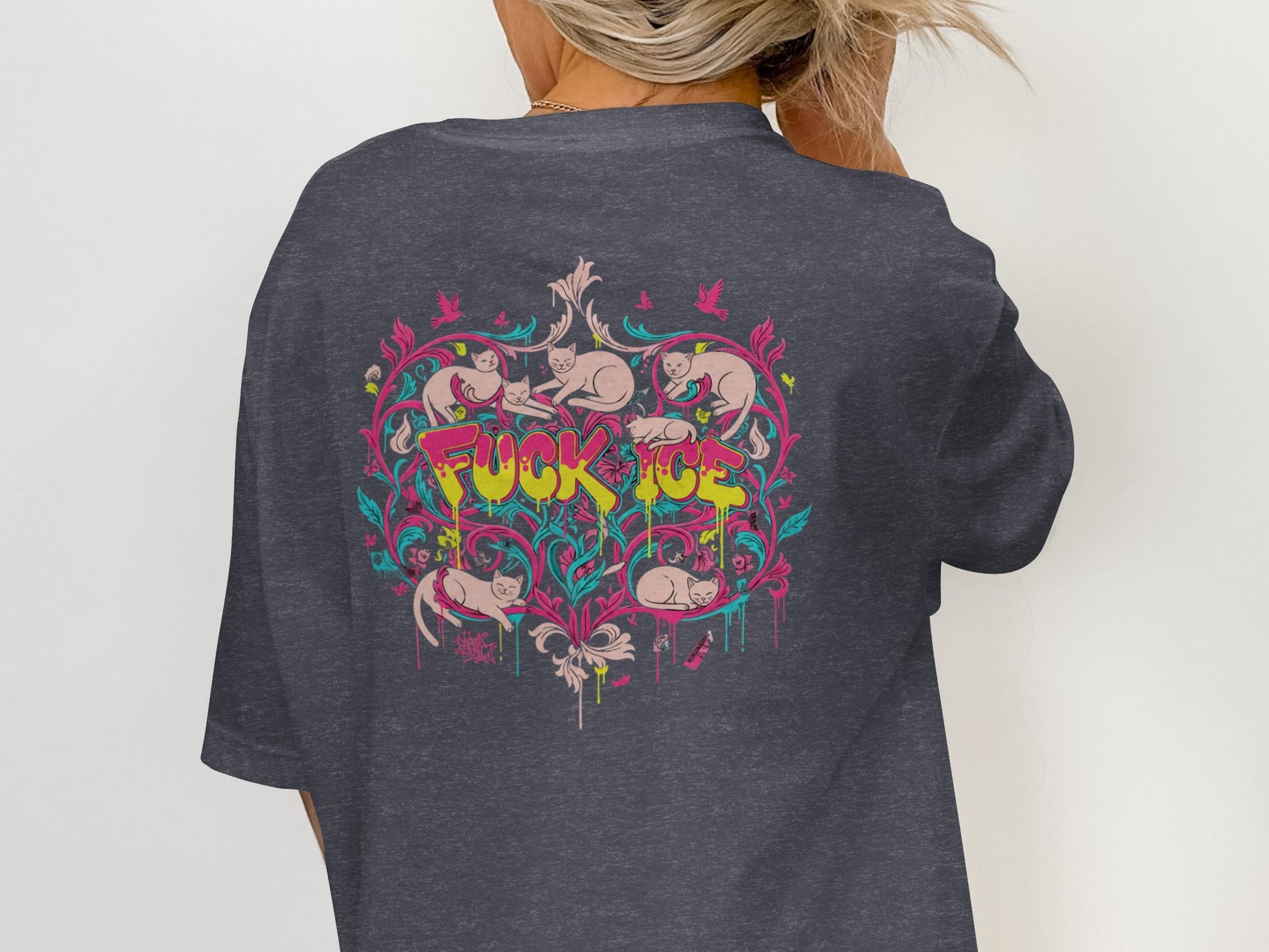 Colorful Sloth Art Design Statement T-Shirt