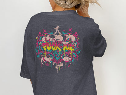 Colorful Sloth Art Design Statement T-Shirt