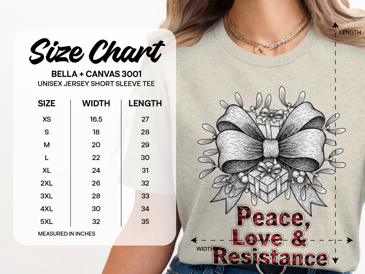 Peace Love Resistance Unisex Jersey Short Sleeve Tee