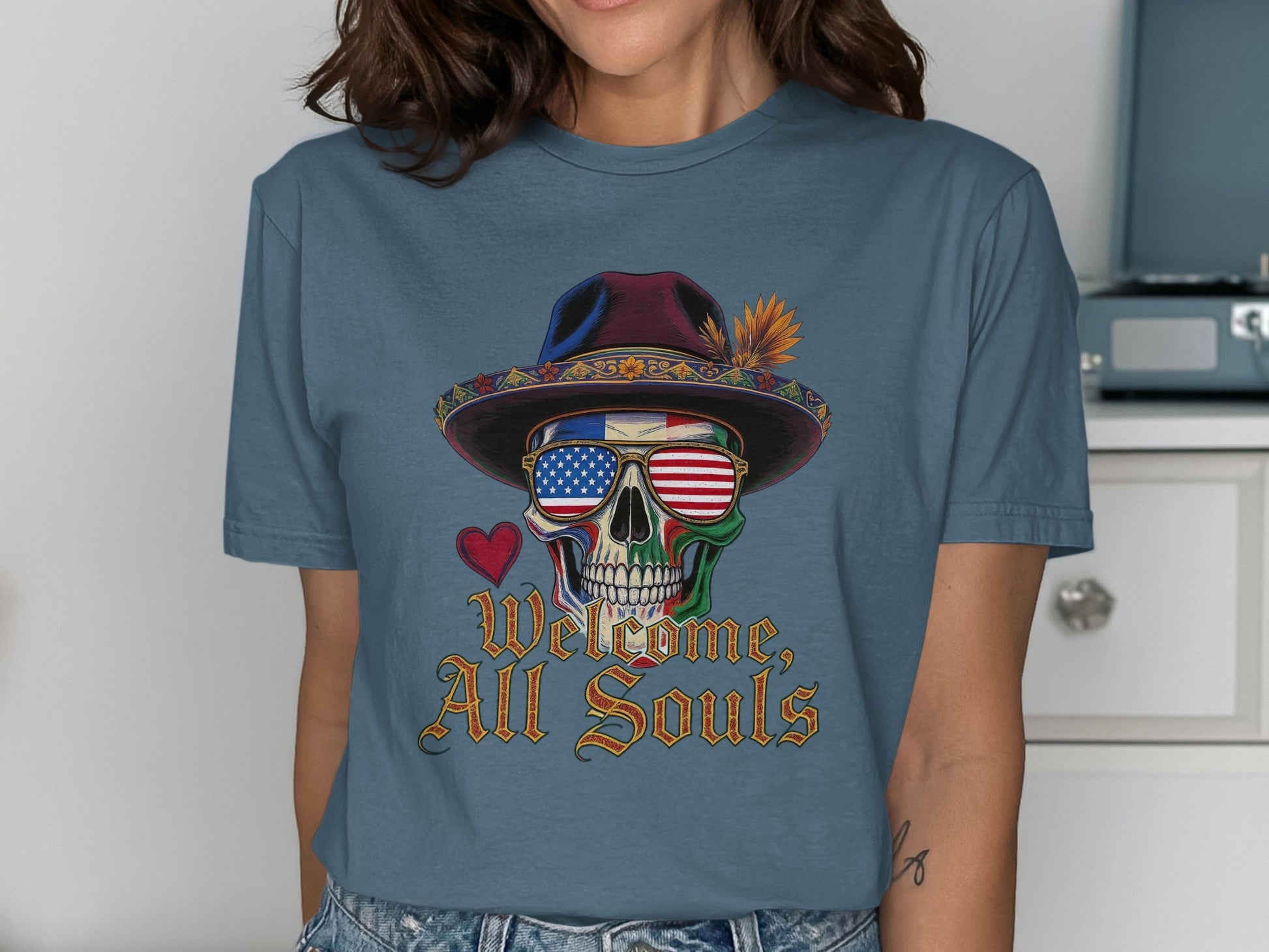 Welcome All Souls Skull Graphic T-Shirt product