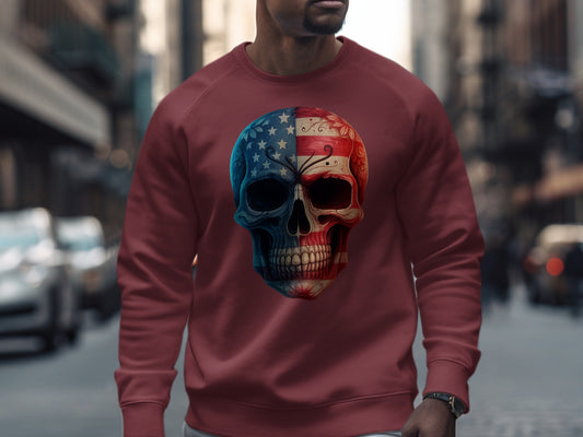 American Flag Skull Design Sweatshirt product