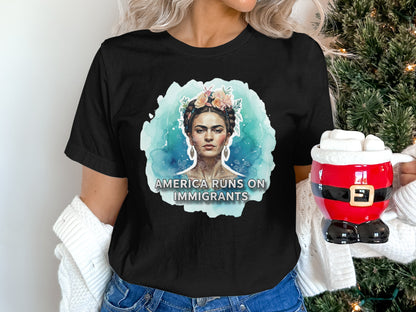 America Runs On Immigrants Graphic Tee