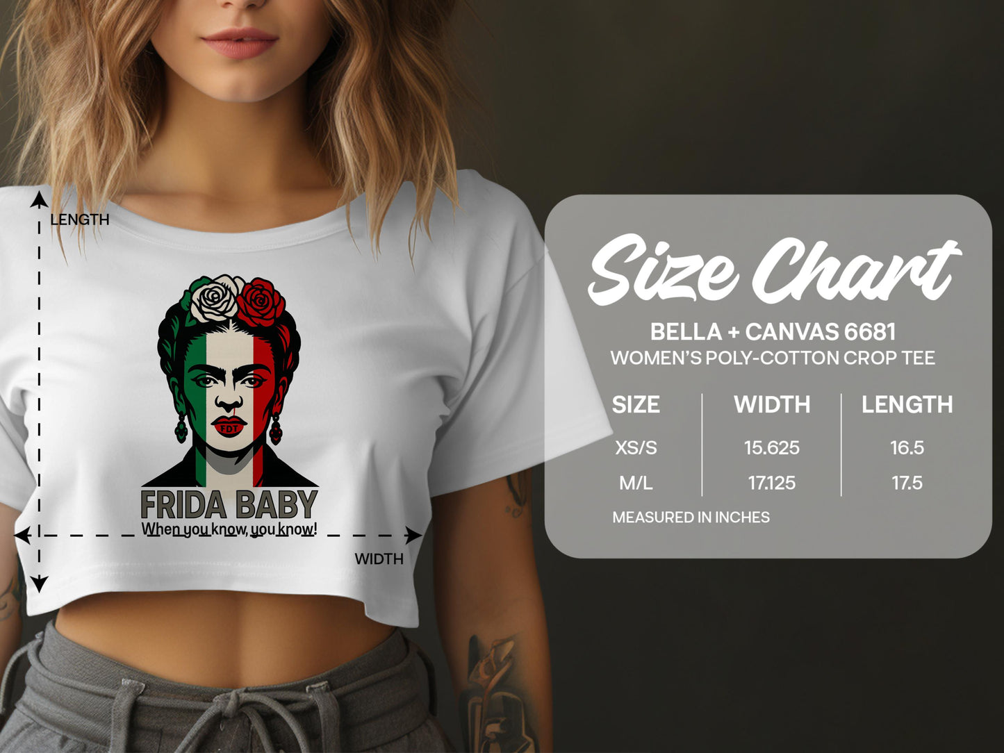 Frida Baby Graphic Print Women's Crop Tee product type