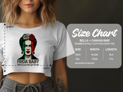 Frida Baby Graphic Print Women's Crop Tee product type