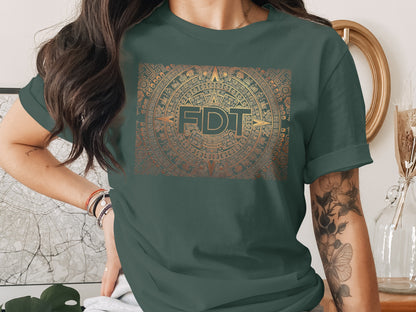 Vintage Style Aztec Design Graphic T-Shirt product