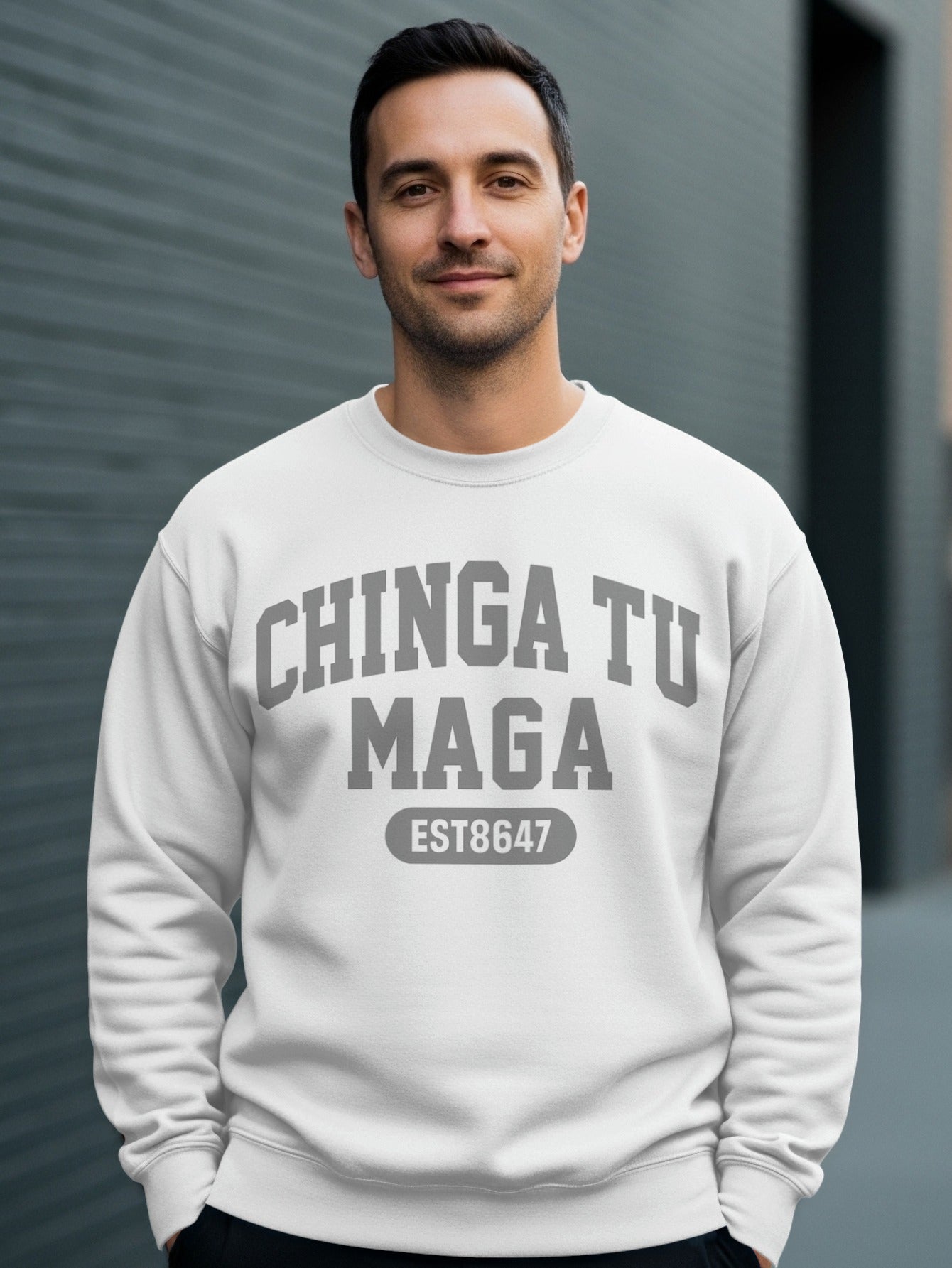 CHINGA TU MAGA EST8647 Unique Graphic Sweatshirt