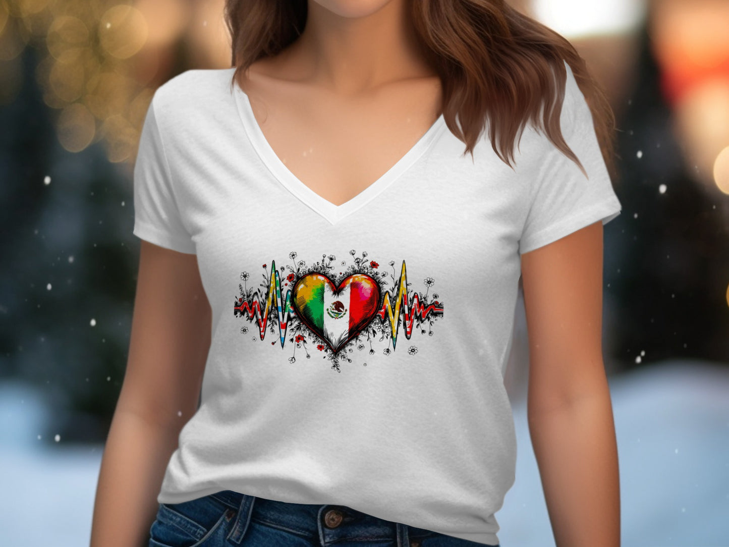 Colorful Heartbeat Graphic Stylish T-Shirt product type