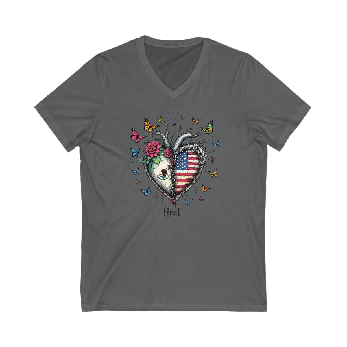 Heart Design with American Flag Heal Shirt Product