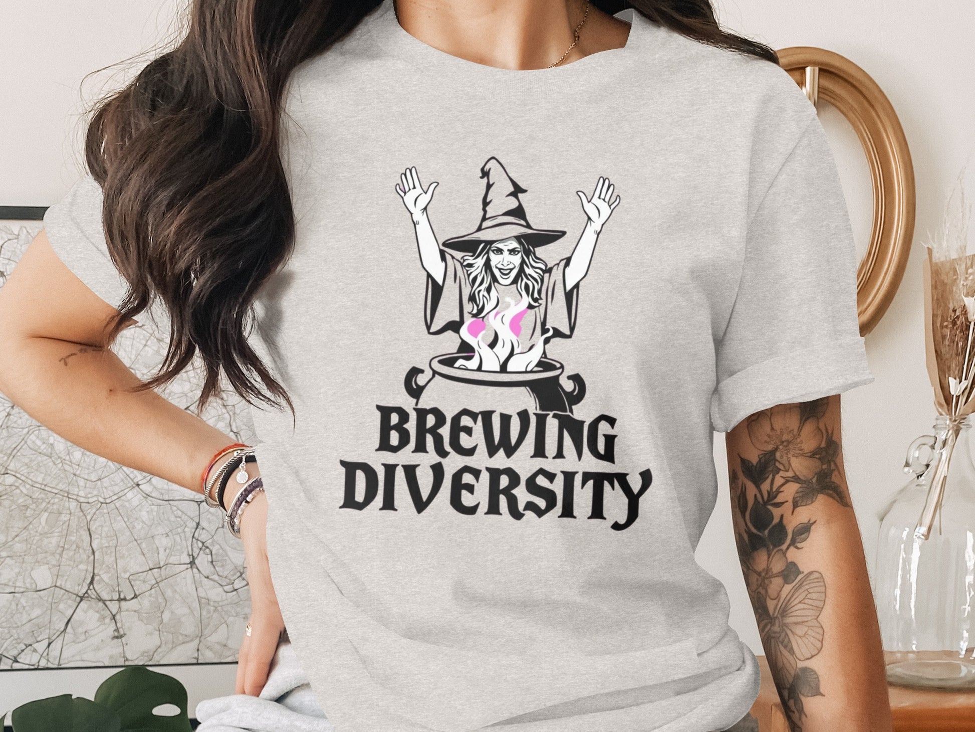 Brewing Diversity Witch Graphic Tee Shirt product