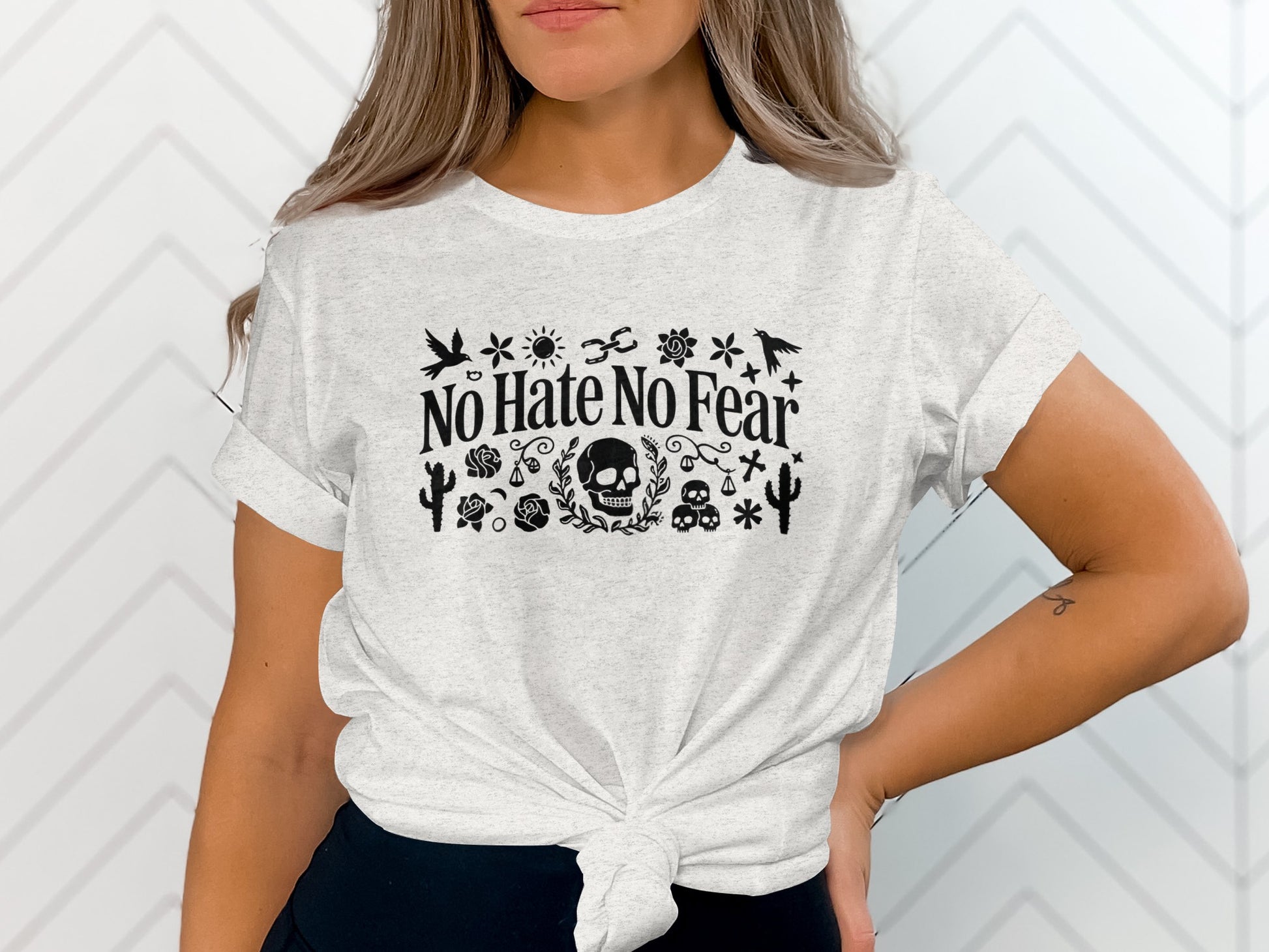 No Hate No Fear Inspirational Graphic T-shirt