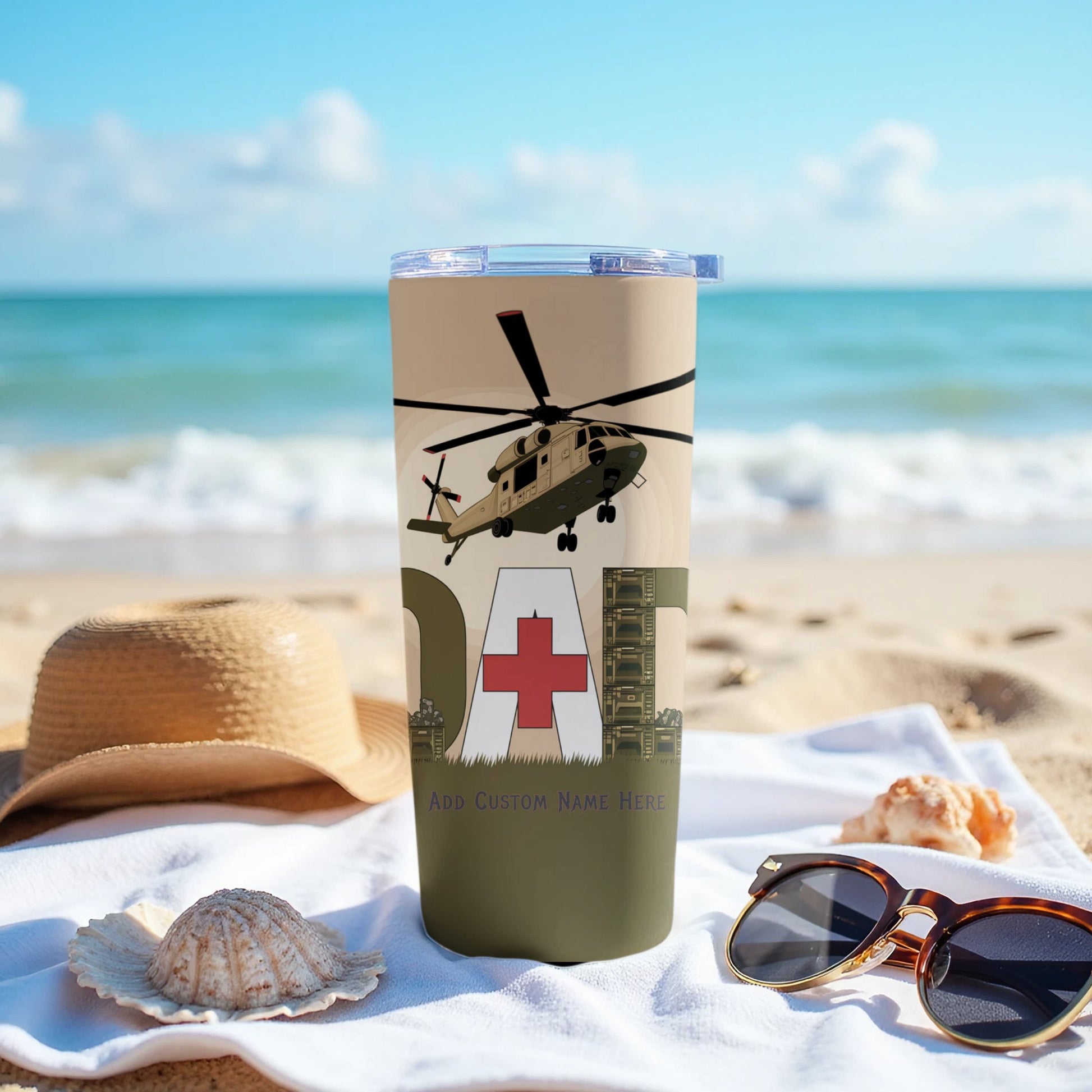 Helicopter Red Cross Design Insulated Tumbler product