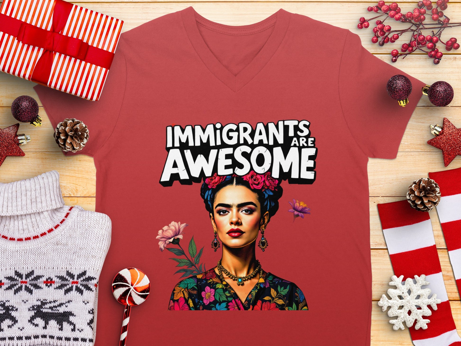 Immigrants Are Awesome Printed T-Shirt
