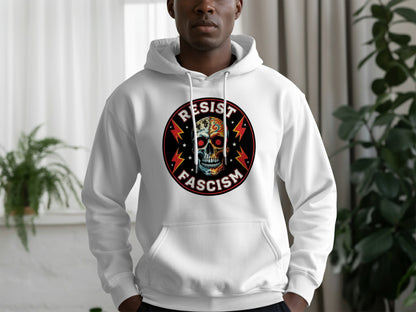 Resist Fascism Skull Graphic Hoodie product