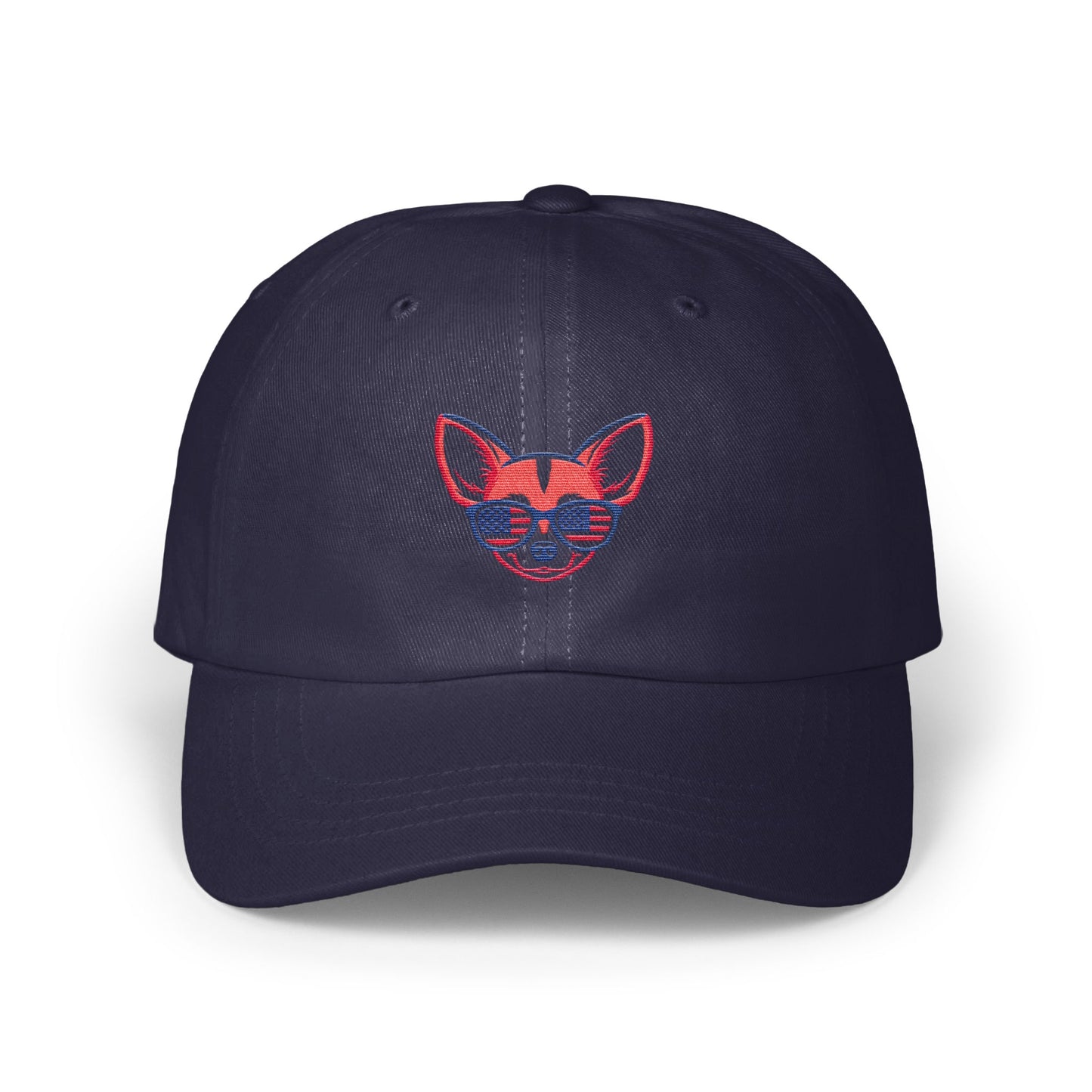 Stylish Navy Blue Hat with Cool Feline Logo product