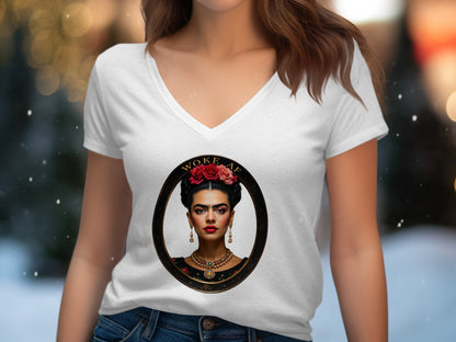 Vintage Style Frida Kahlo Woke AF Graphic Tee product type