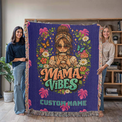 Custom Mother's blanket, add your personalization to Woven Blanket, amazing quality