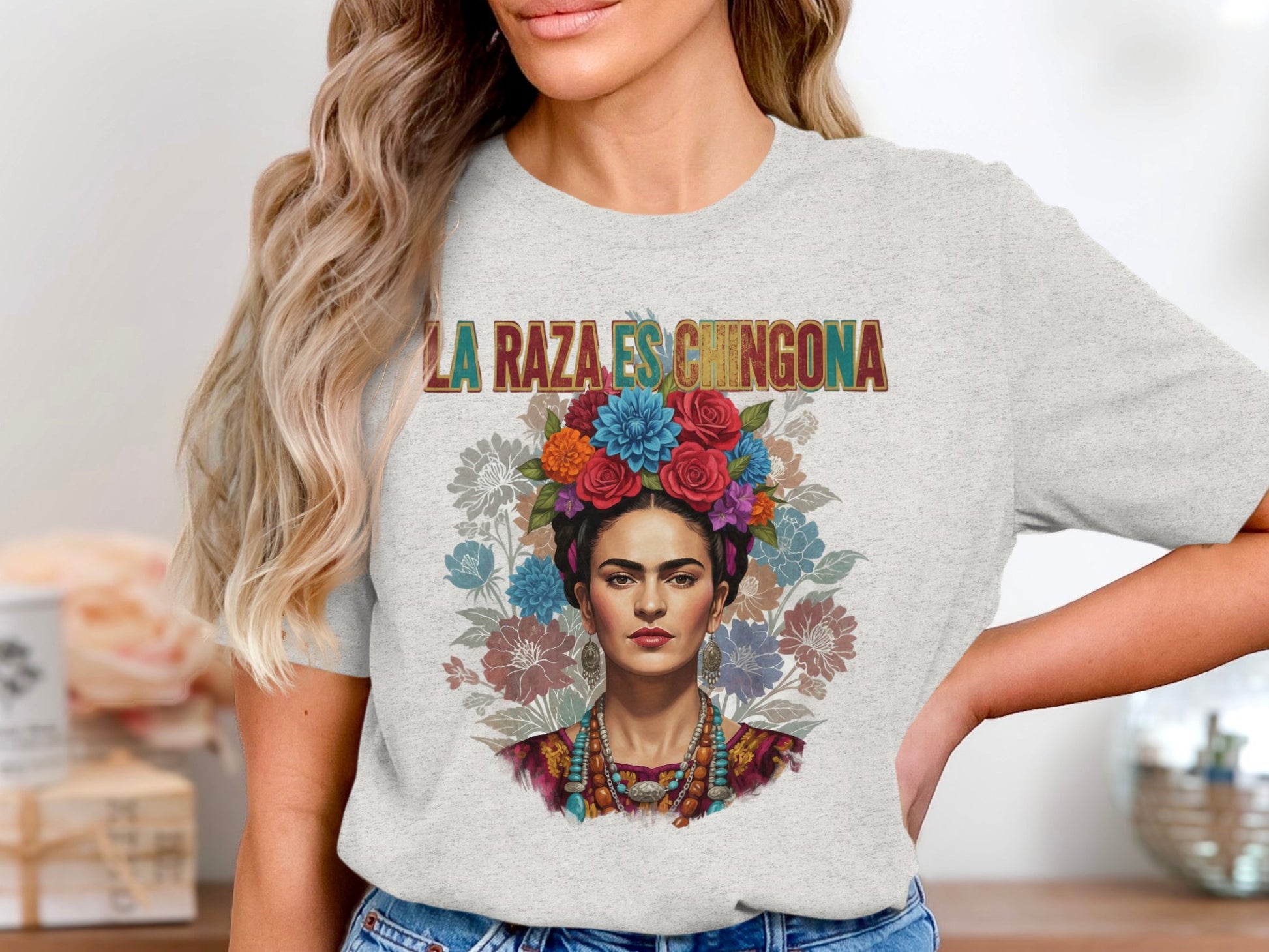 La Raza Es Chingona Frida Kahlo Graphic Tee