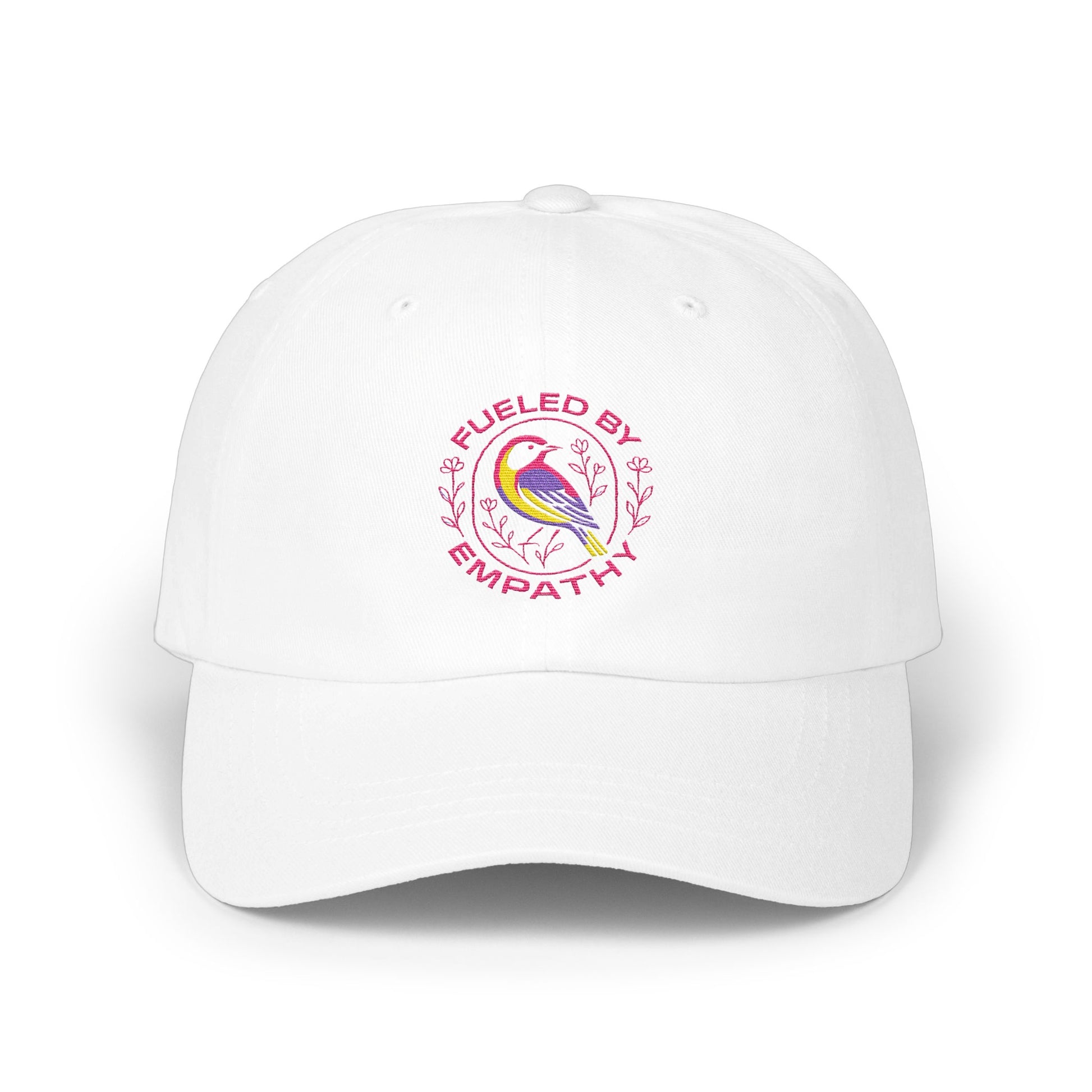 Fueled By Empathy White Baseball Cap Hat Product