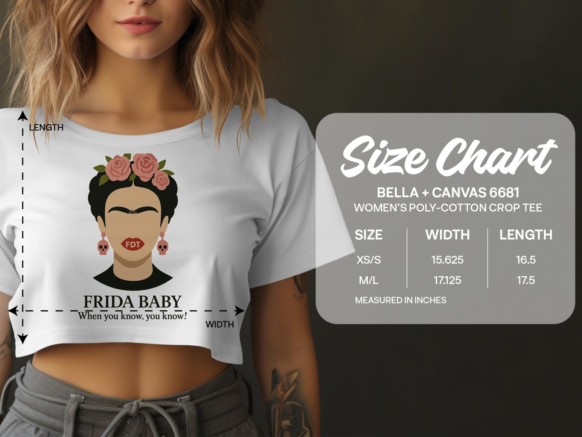 Frida Baby Graphic Print Women's Crop Tee product