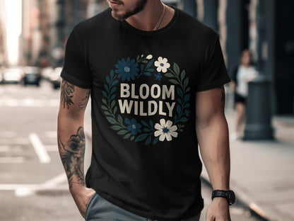 Bloom Wildly Floral Design Casual T-Shirt product
