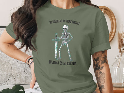 Skeleton with Sword Graphic Shirt unique product type