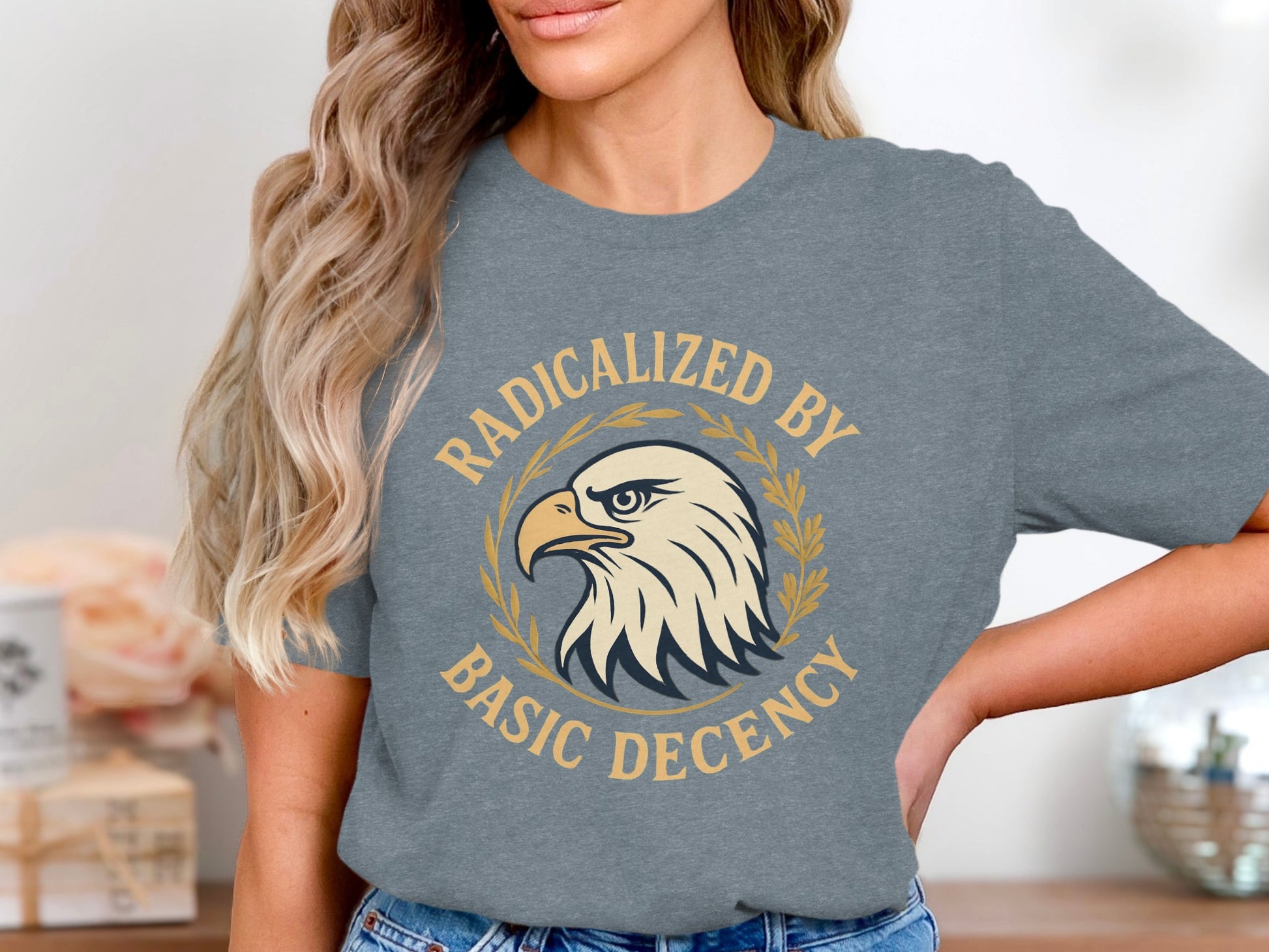 Radicalized By Basic Decency Eagle Graphic T-Shirt product type