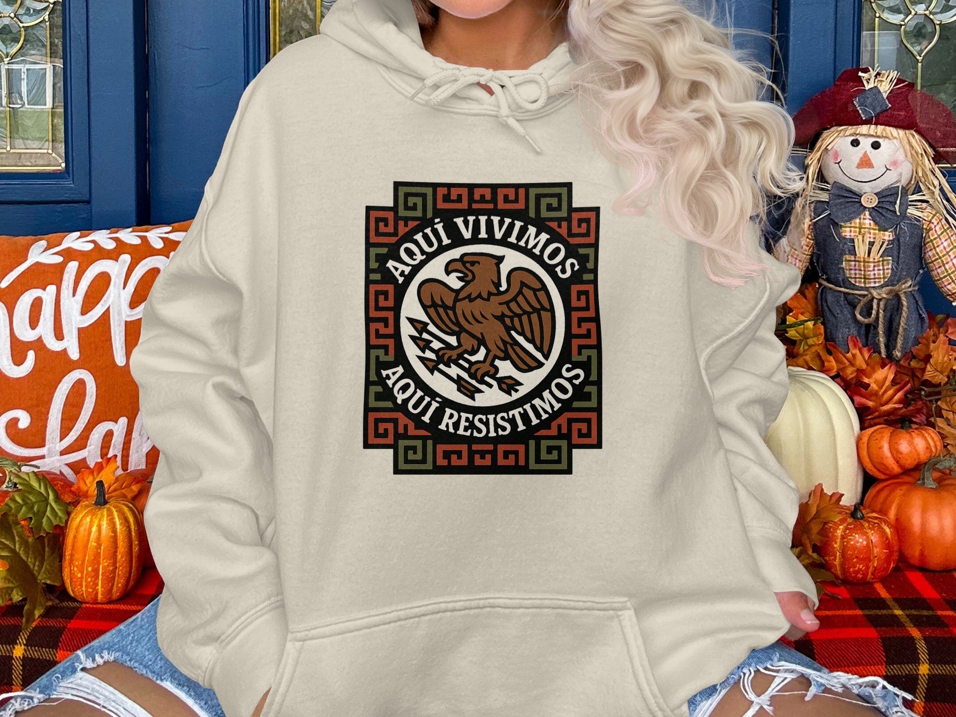 Aquí Vivimos Aquí Resistimos Graphic Hoodie product type