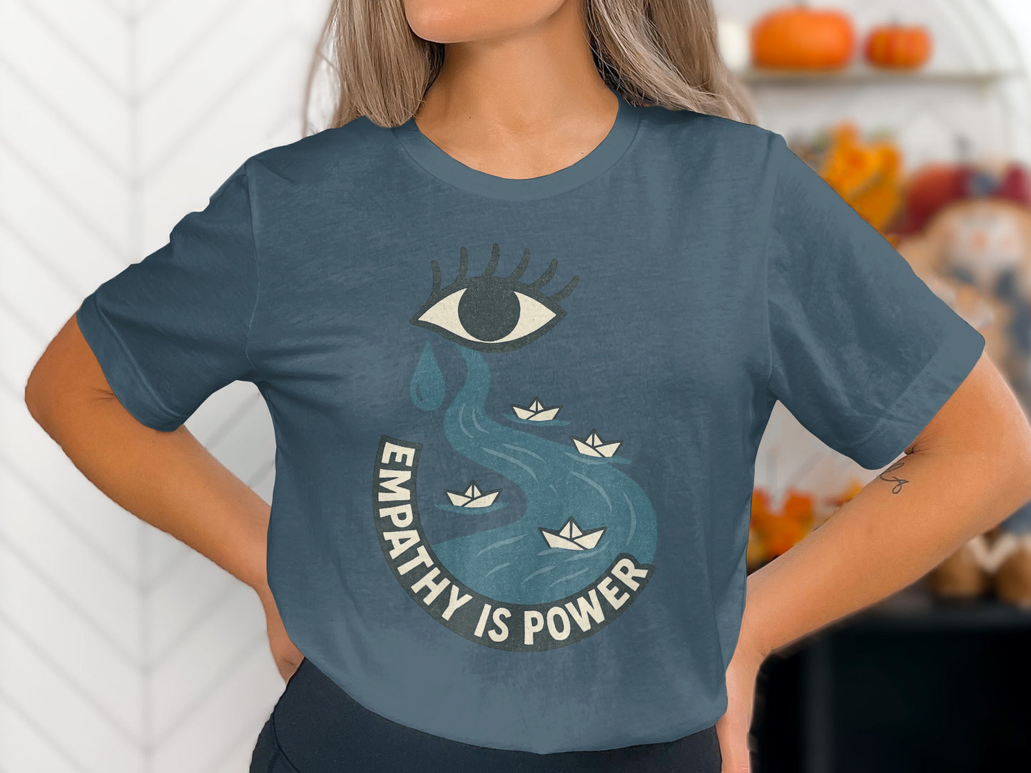Empathy is Power Eye with Paper Boats T-Shirt product