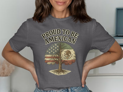 Proud to be Amexican Tree Flag Printed Shirt product