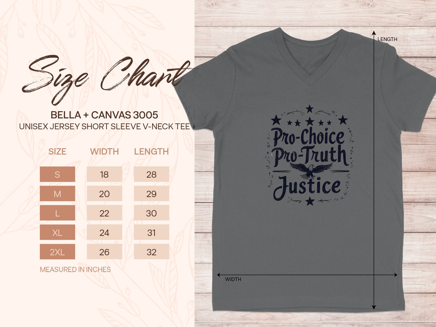 Pro-Choice Pro-Truth Justice Unisex V-Neck Tee product