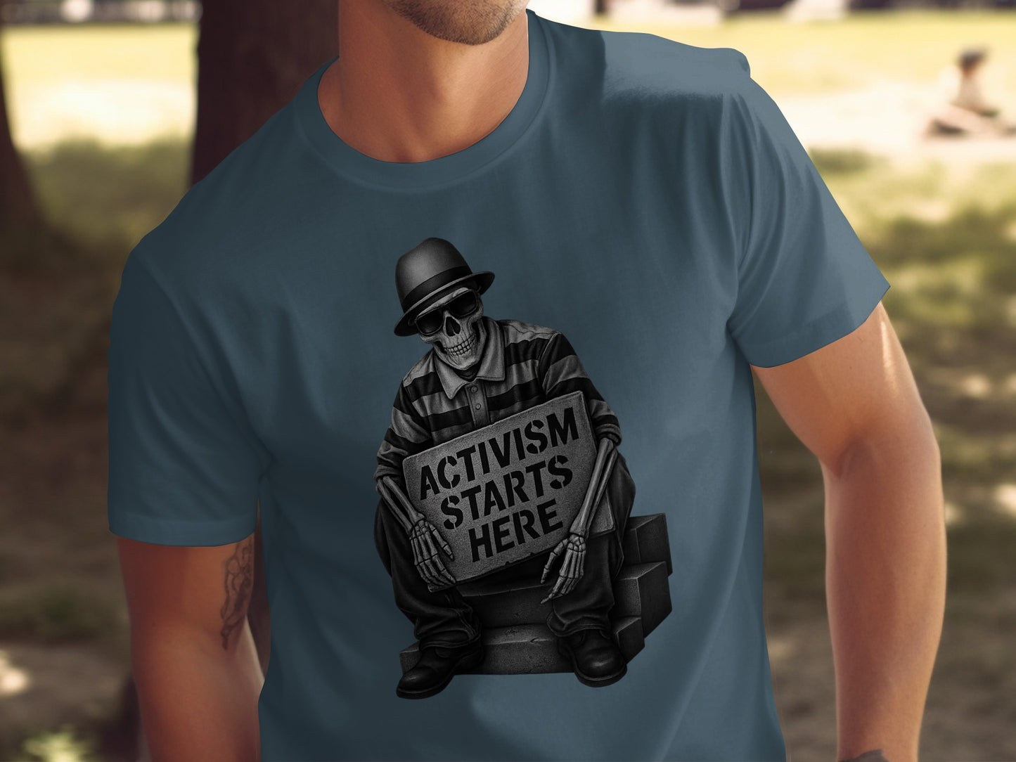 Activism Starts Here Skeleton Graphic TShirt product