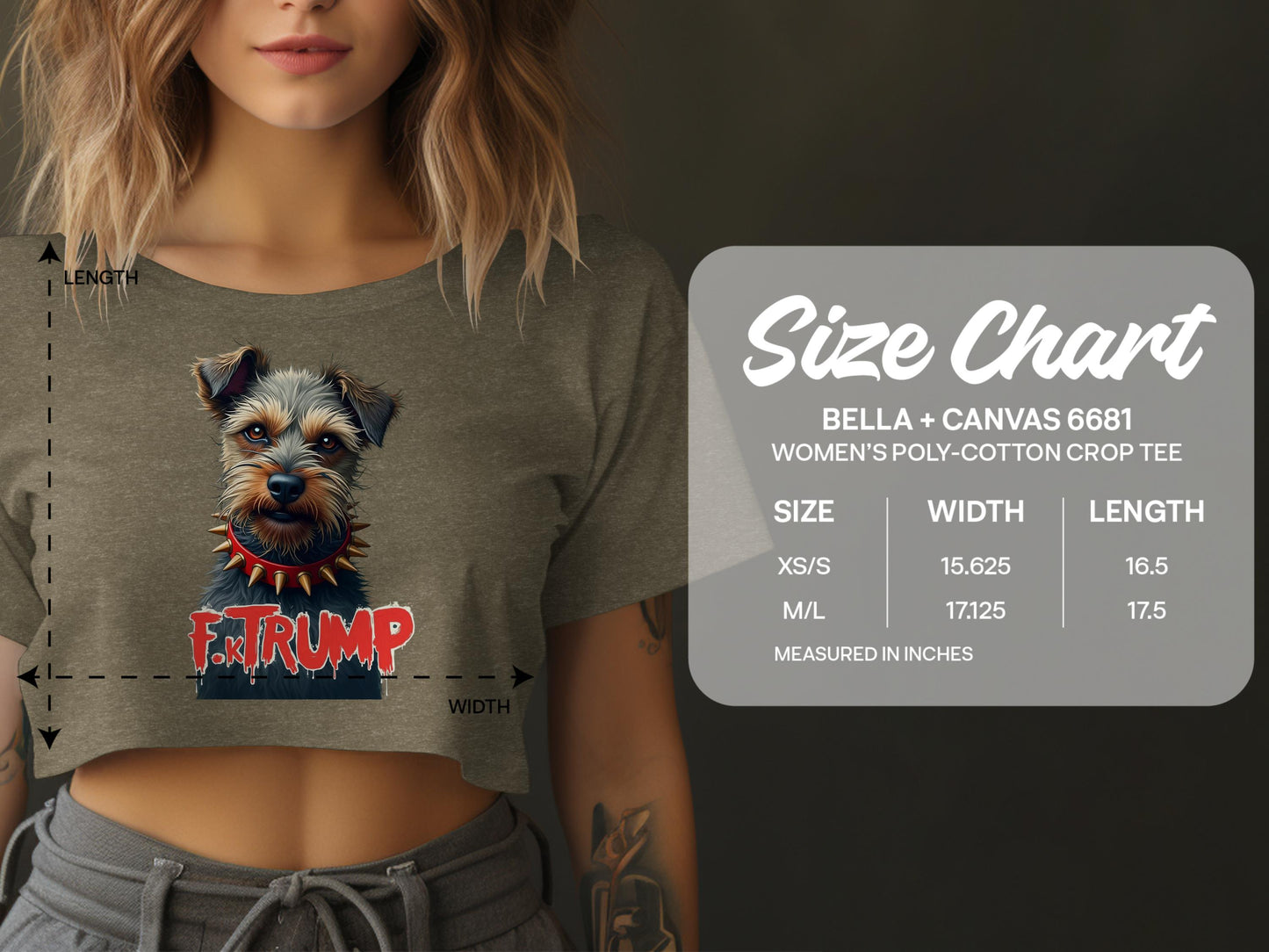 Cute Dog Graphic Women's Cropped T-Shirt product type