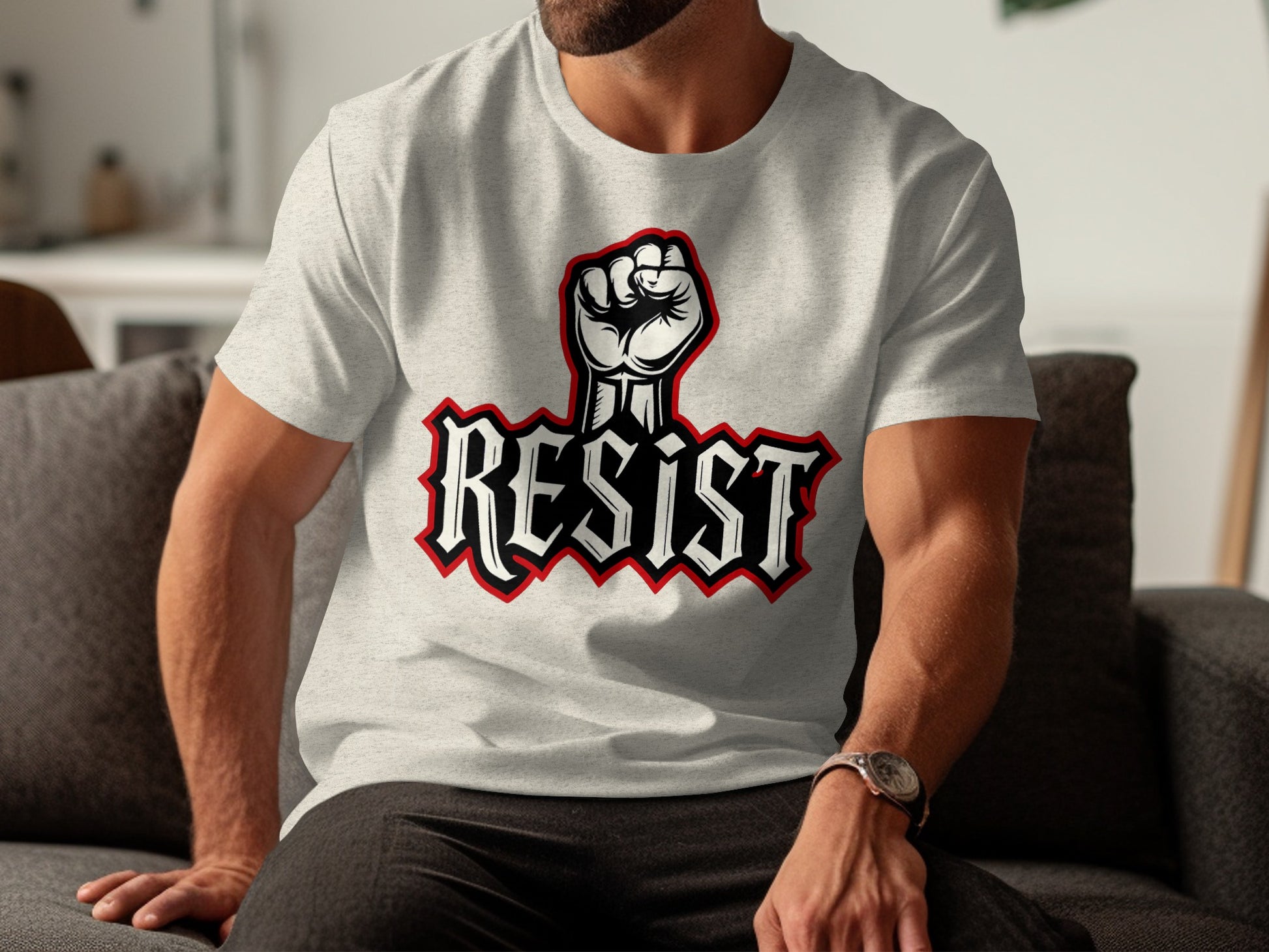 Bold Empowering Resist Graphic Design T-Shirt