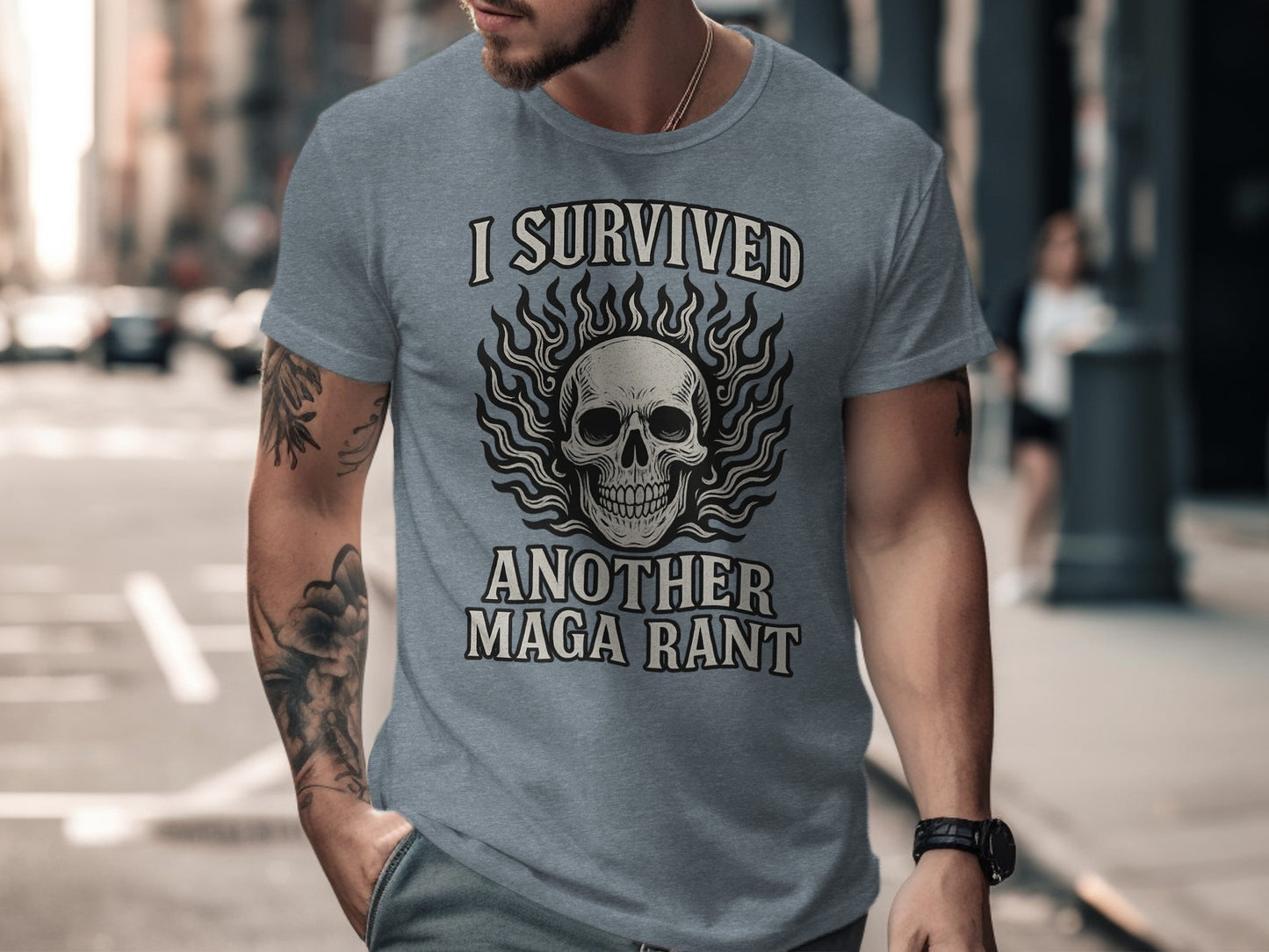 I Survived Another Maga Rant Skull Design Shirt