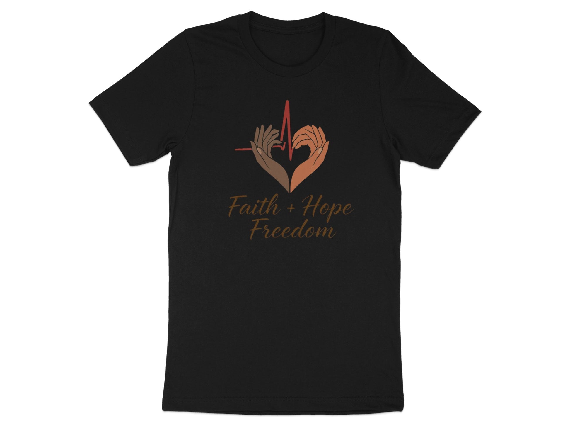 Faith Hope Freedom Heartbeat Tee Shirt product