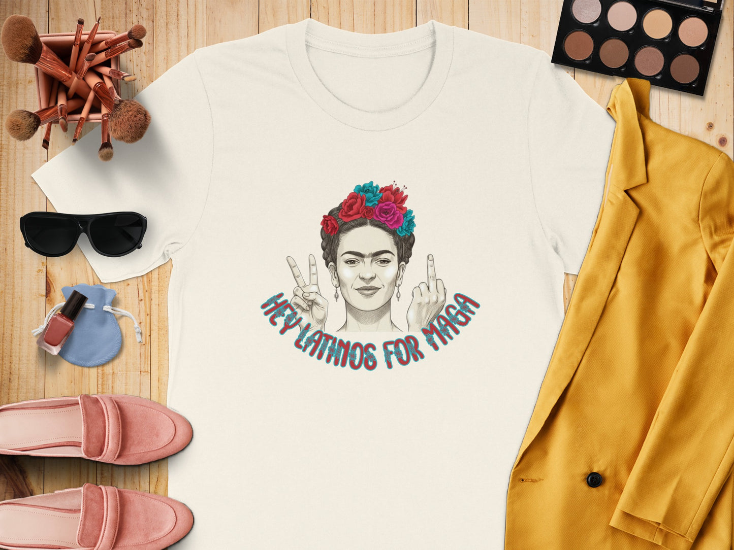 Hey Latinos For Maga Graphic T-shirt