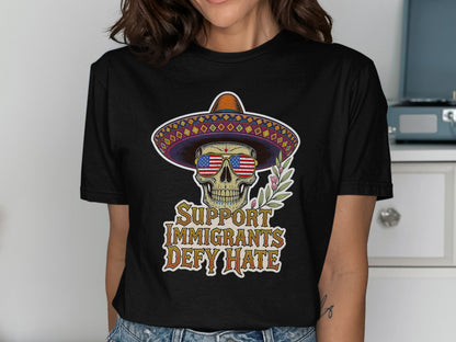 Support Immigrants Defy Hate Graphic T-Shirt product type