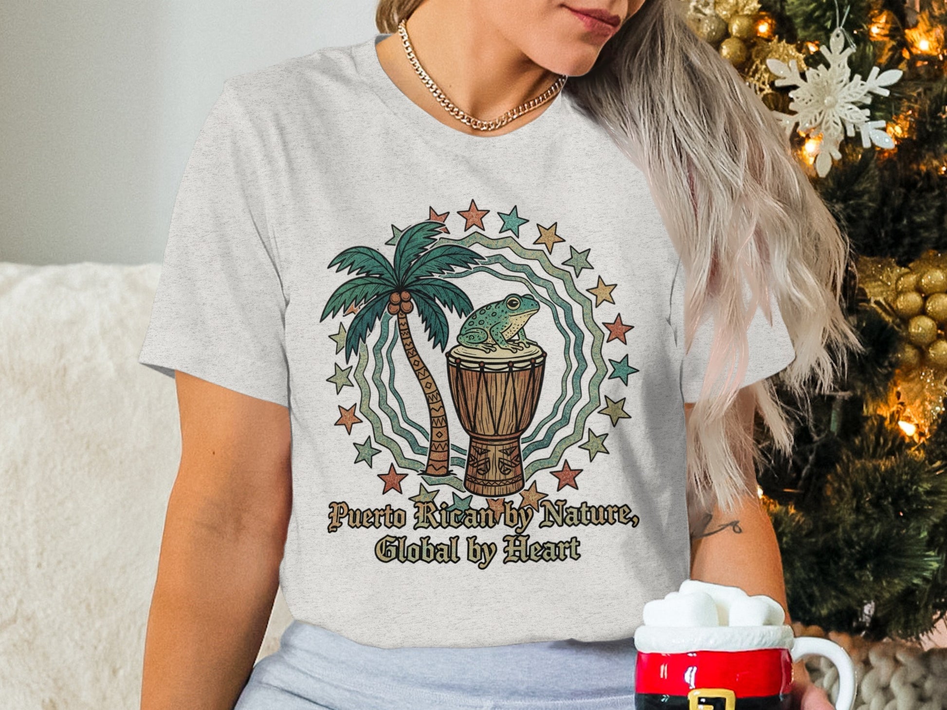 Puerto Rican by Nature Global by Heart T-shirt
