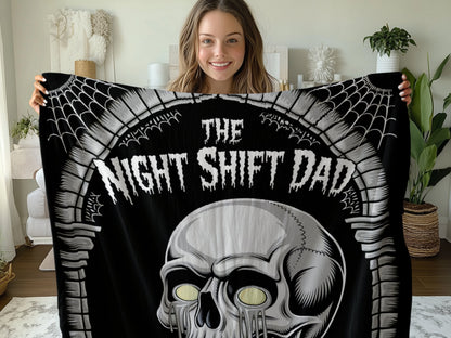 The Night Shift Dad Skull Themed Blanket product