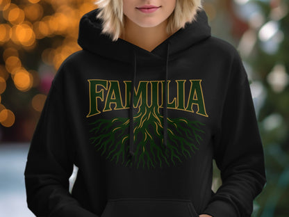 Familia Tree Roots Design Black Hoodie product