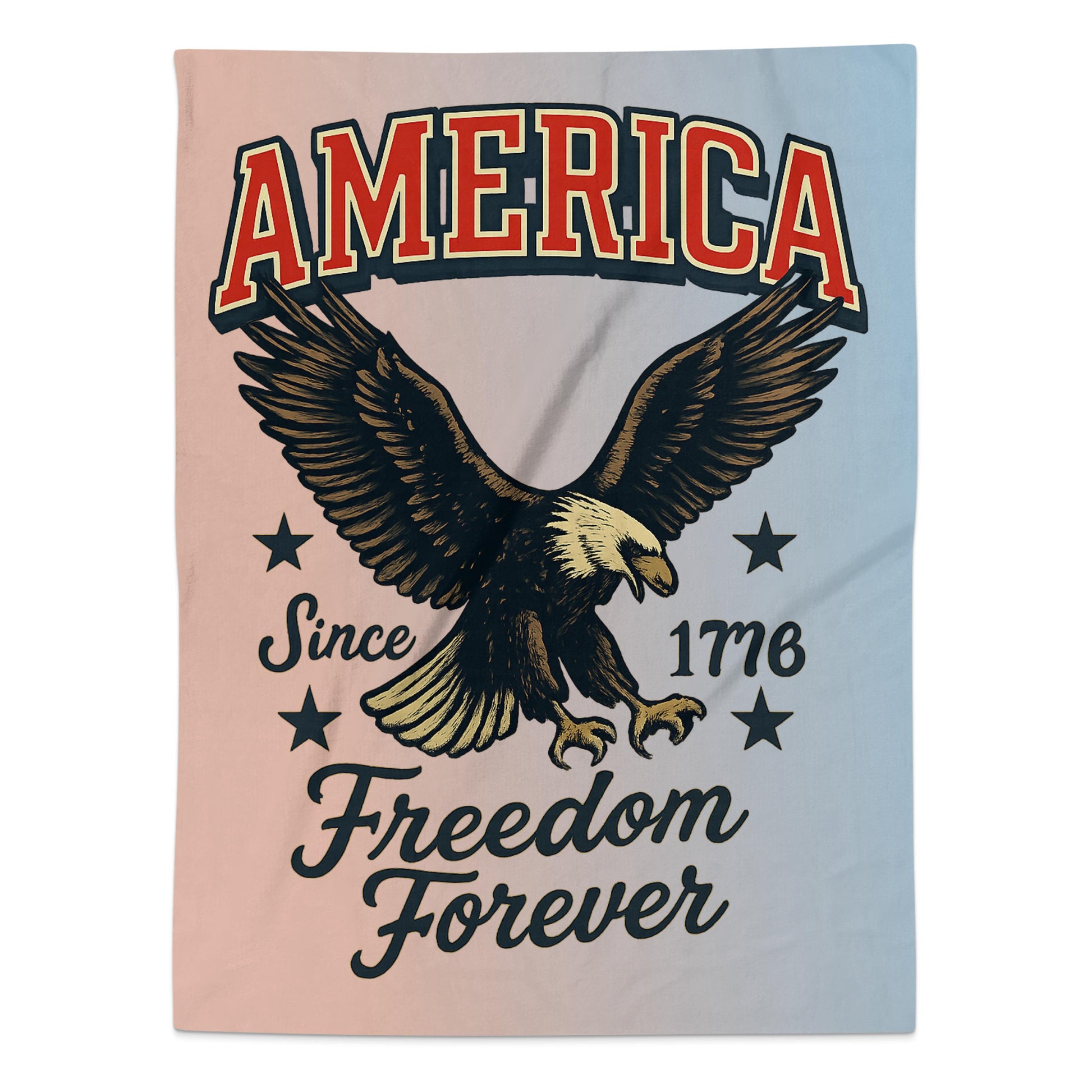 American Eagle Freedom Forever 1776 Blanket Product