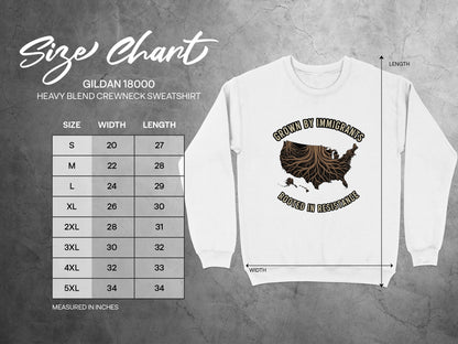 Brown by Immigrants Rooted in Resistance product sweatshirt