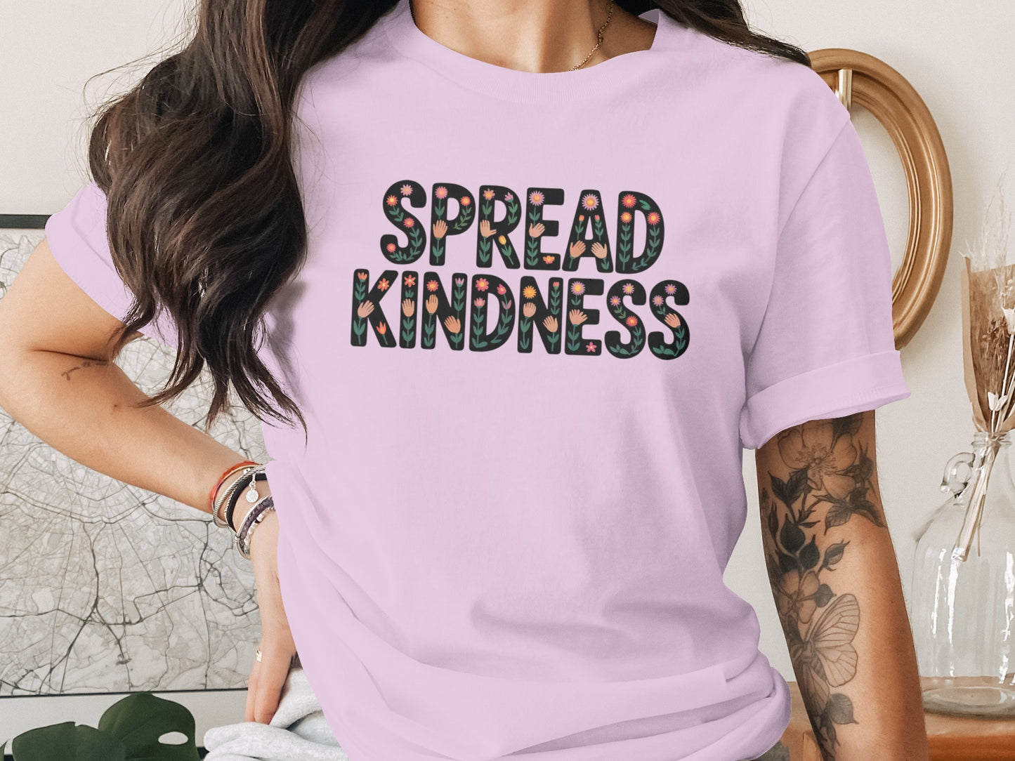 Spread Kindness Graphic Tee Positive Message Top