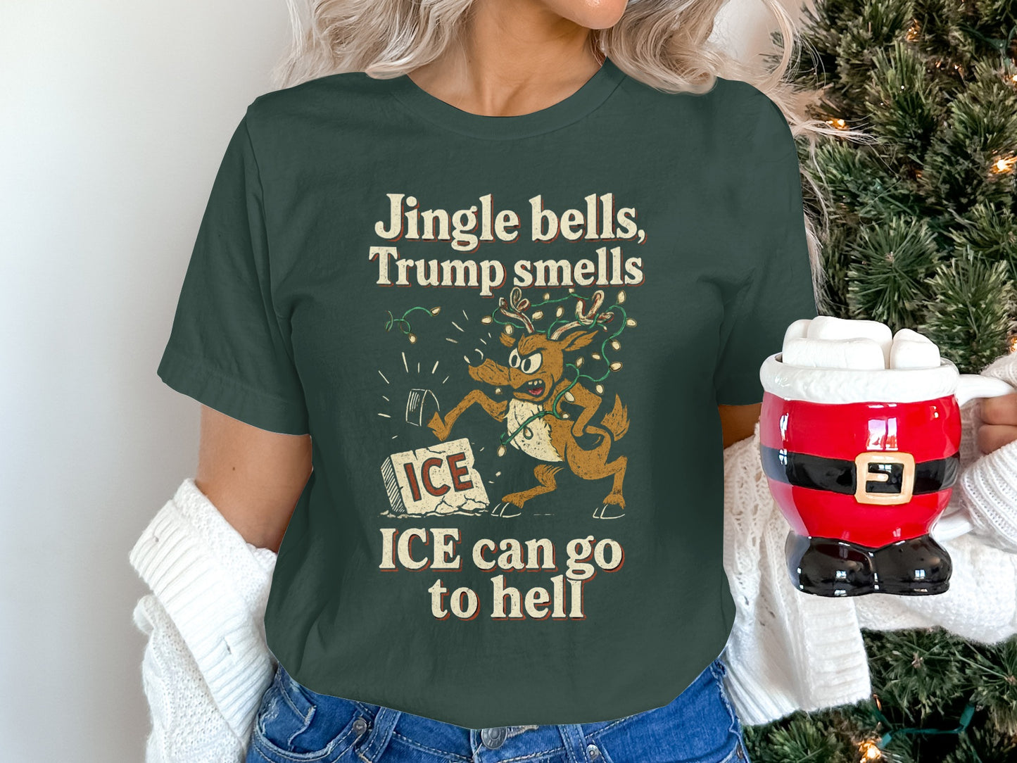 Jingle Bells Trump Smells Funny Christmas Shirt
