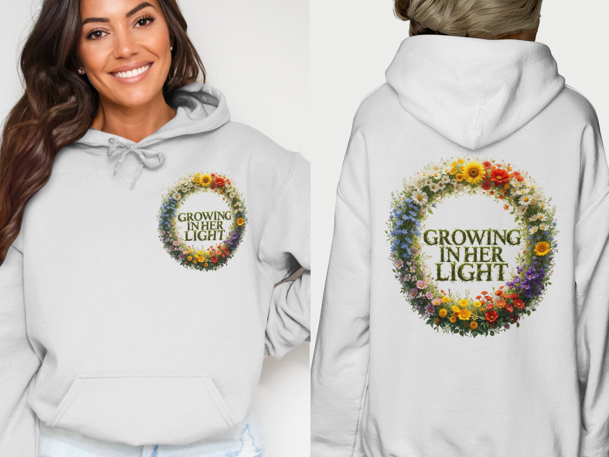 Growing In Her Light Floral Hoodie product