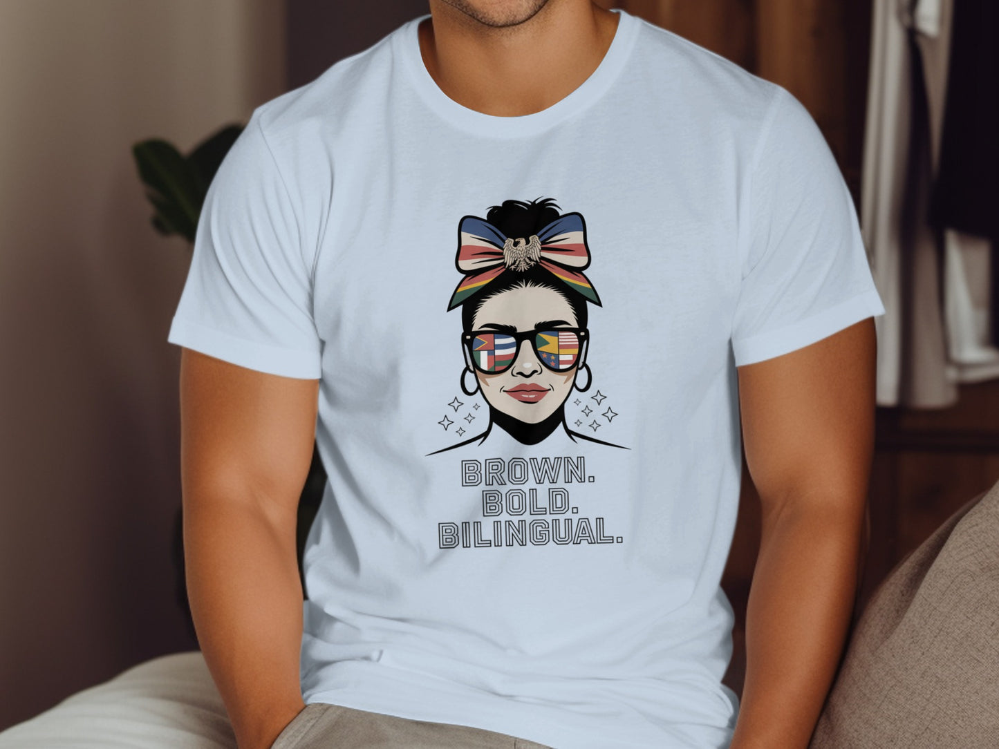 Brown Bold Bilingual Graphic Unisex T-Shirt product