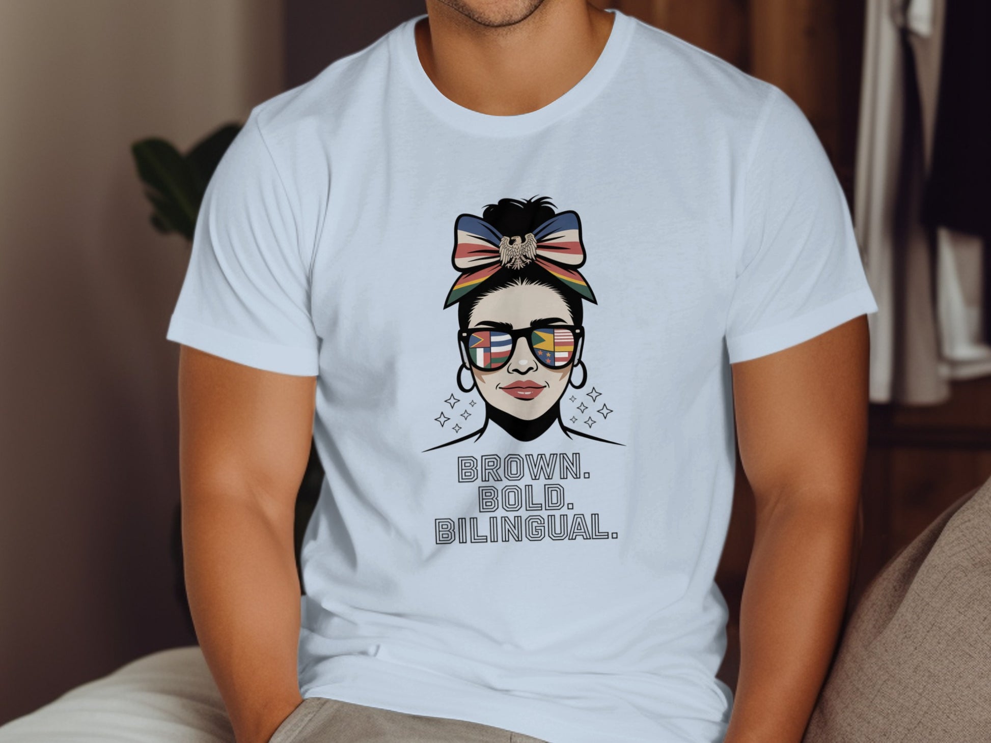 Brown Bold Bilingual Graphic Unisex T-Shirt product