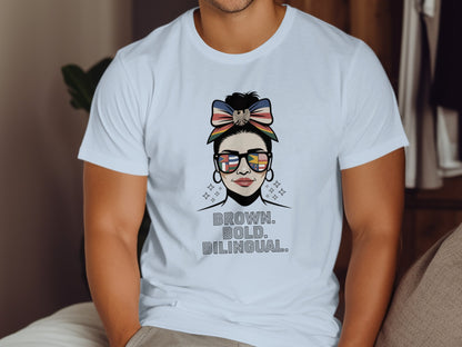 Brown Bold Bilingual Graphic Unisex T-Shirt product